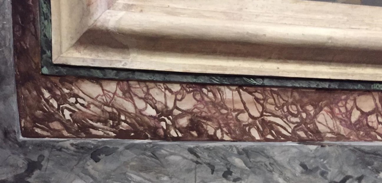 basamento in finto marmo Chiesa di San Giovanni Sanfre' (cn) (3)